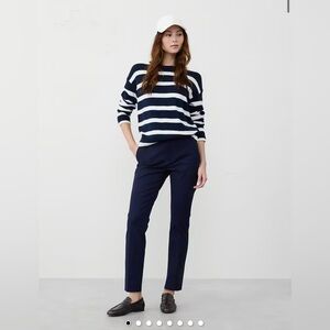 Banana Republic Sloan Slim High-Rise Ankle Pant- Preppy Navy